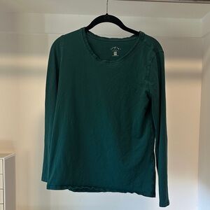 Chic Forest Green Long Sleeve Top